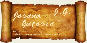 Jovana Gutović vizit kartica